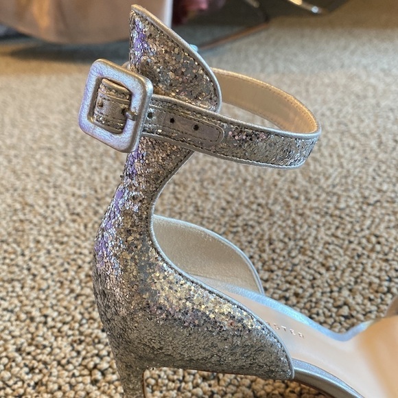 Sophia Webster, Silver Sparkles, Ankle Strap, Sandal with 3 inch Heel, Size 37 - Picture 12 of 12